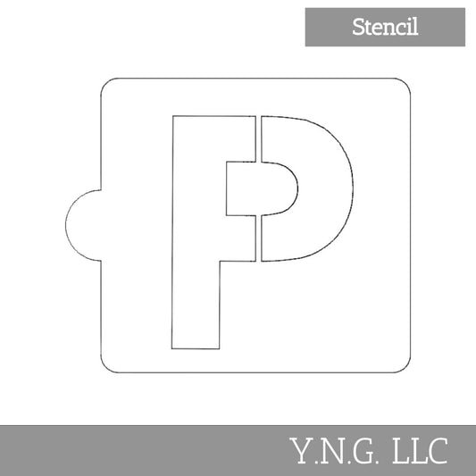 P Letter Alphabet Stencil for Cookies or Cakes USA Made LS107P