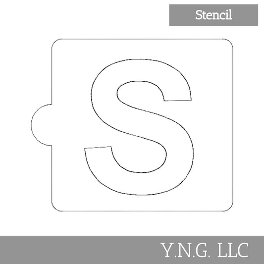S Letter Alphabet Stencil for Cookies or Cakes USA Made LS107S