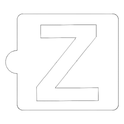 Z Letter Alphabet Stencil for Cookies or Cakes USA Made LS107Z