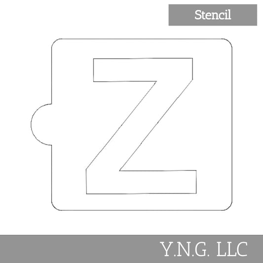 Z Letter Alphabet Stencil for Cookies or Cakes USA Made LS107Z