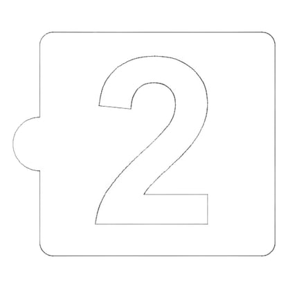 2 Number Counting Stencil for Cookies or Cakes USA Made LS108-2