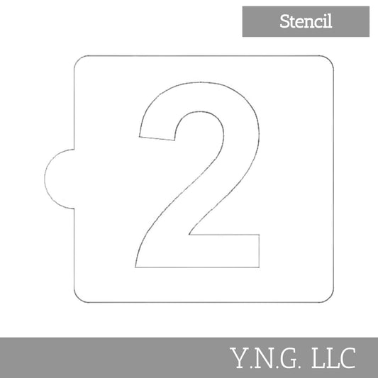 2 Number Counting Stencil for Cookies or Cakes USA Made LS108-2