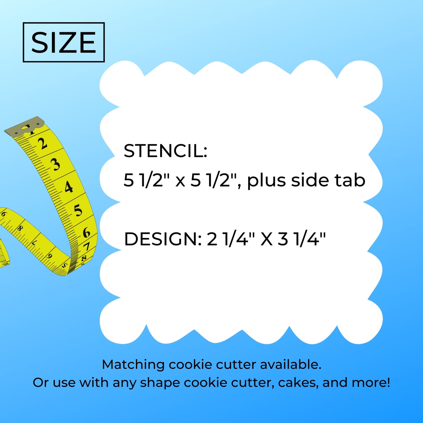 3 Number Counting Stencil for Cookies or Cakes USA Made LS108-3