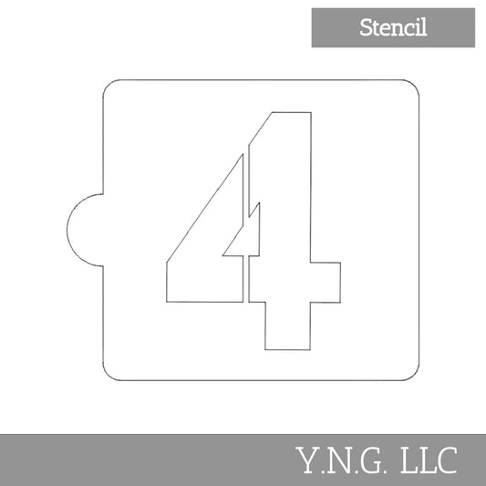 4 Number Counting Stencil for Cookies or Cakes USA Made LS108-4