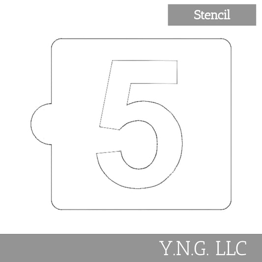 5 Number Counting Stencil for Cookies or Cakes USA Made LS108-5