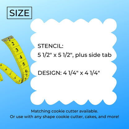 Number 2 Word Detailed Stencil for Cookies or Cakes USA Made LS2403