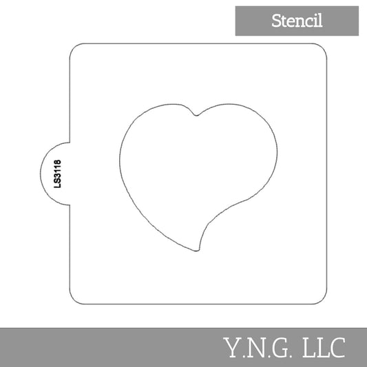 Heart Shape Rain Drop Stencil for Cookies or Cakes USA Made LS3118