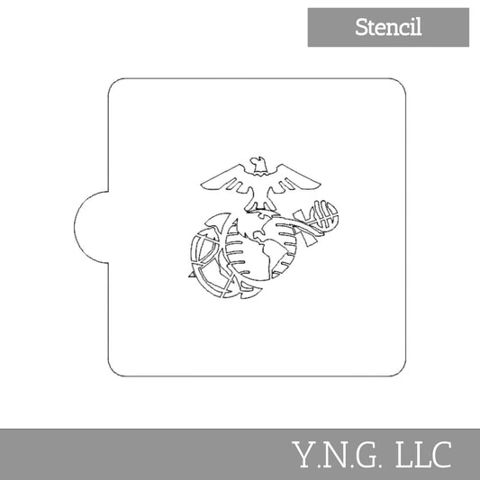 US Marines Detailed Stencil for Cookie or Cakes USA Made LS3419