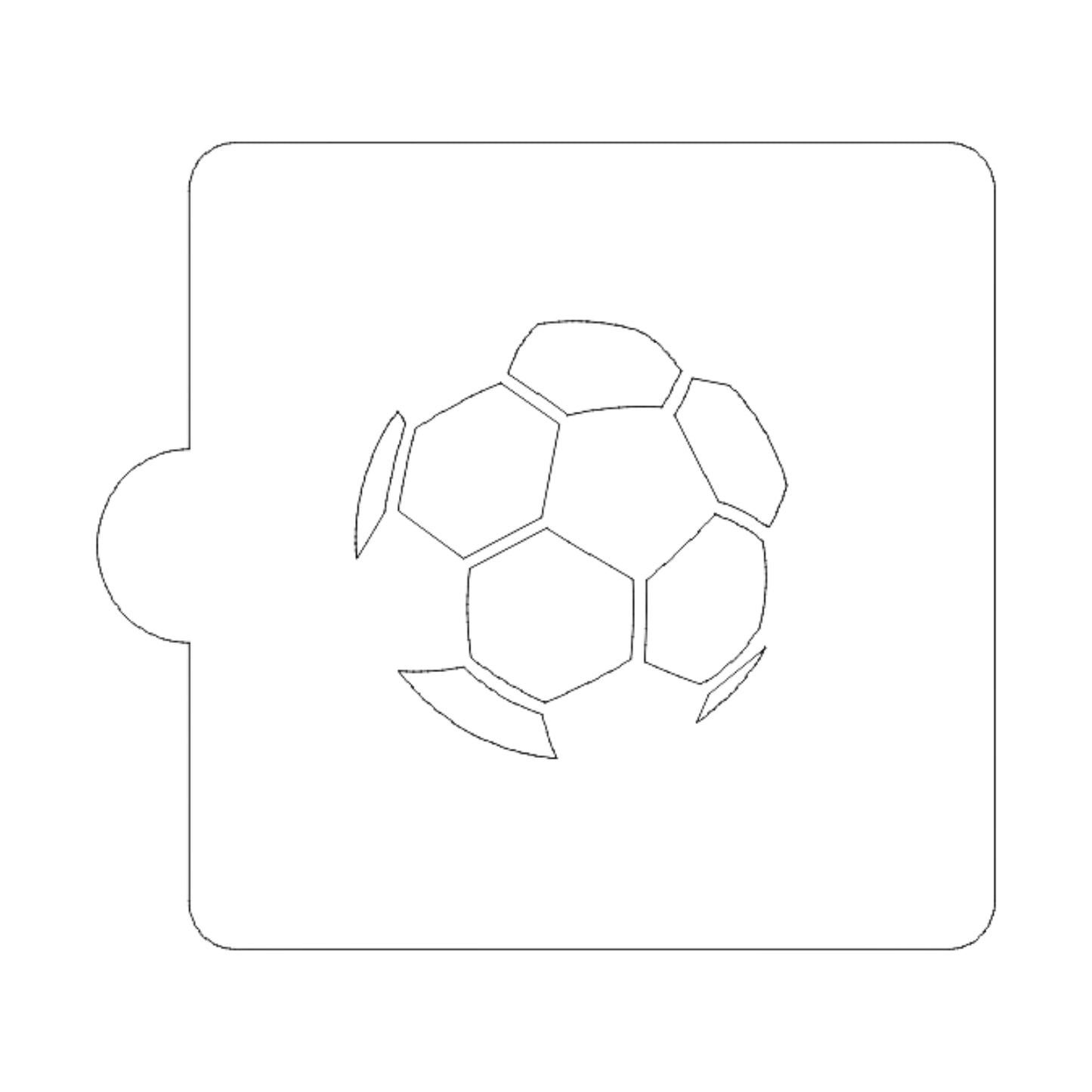 Soccer Ball Sports Stencil for Cookie or Cakes USA Made LS698