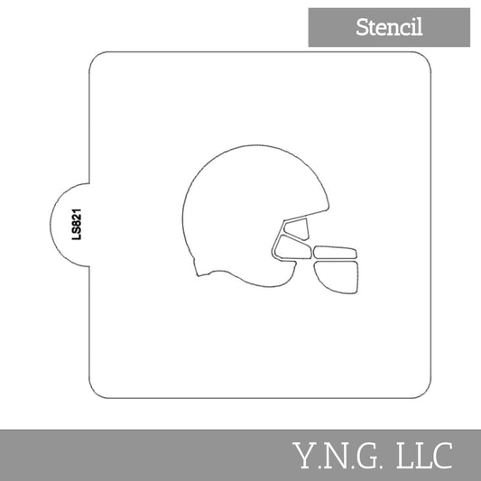 Football Helmet Sports Stencil for Cookies or Cakes USA Made LS821