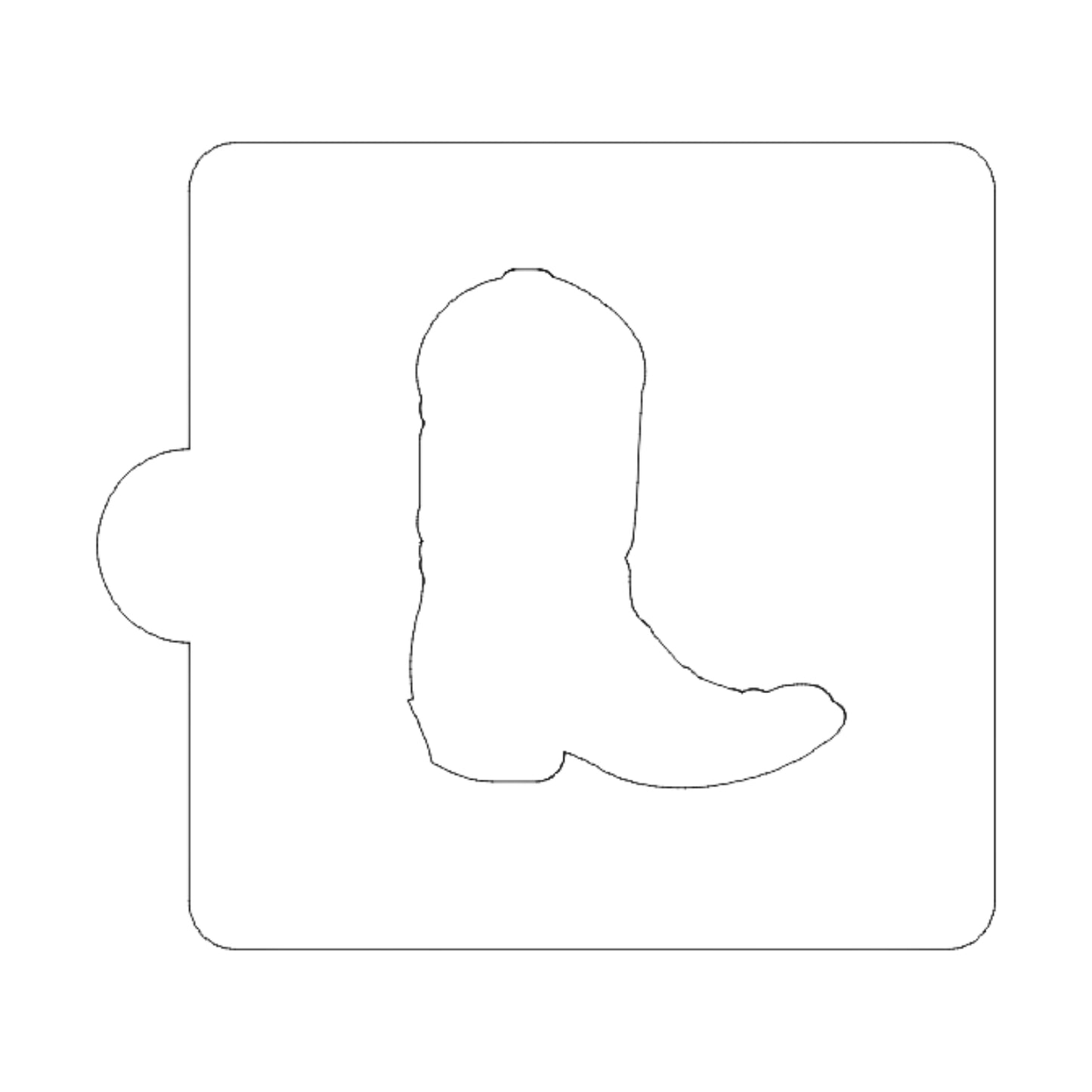 Cowboy Boot Outline Stencil for Cookie or Cakes USA Made LS893