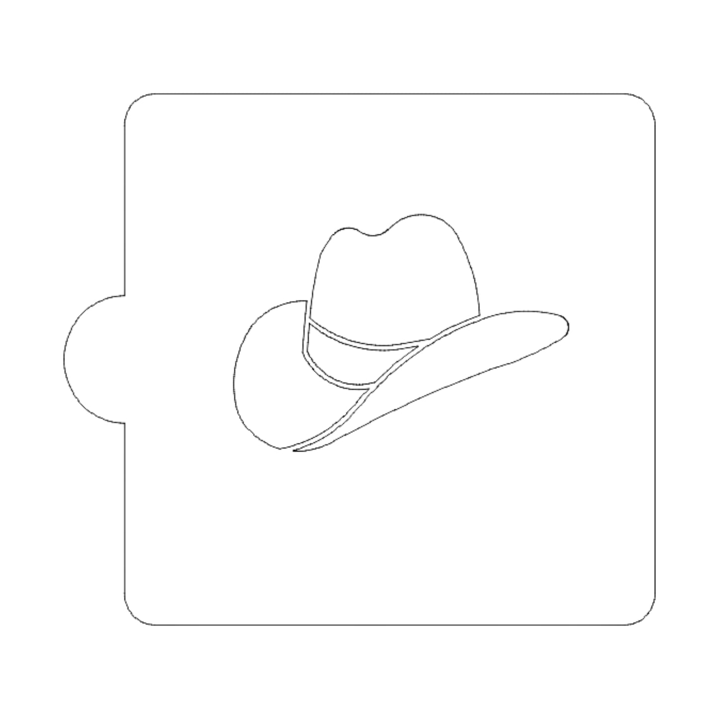 Cowboy Hat Detailed Stencil for Cookie or Cakes USA Made LS894