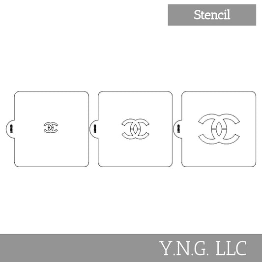 Chanel Symbols Set of 3 Stencils for Cookies or Cakes USA Made LS9029