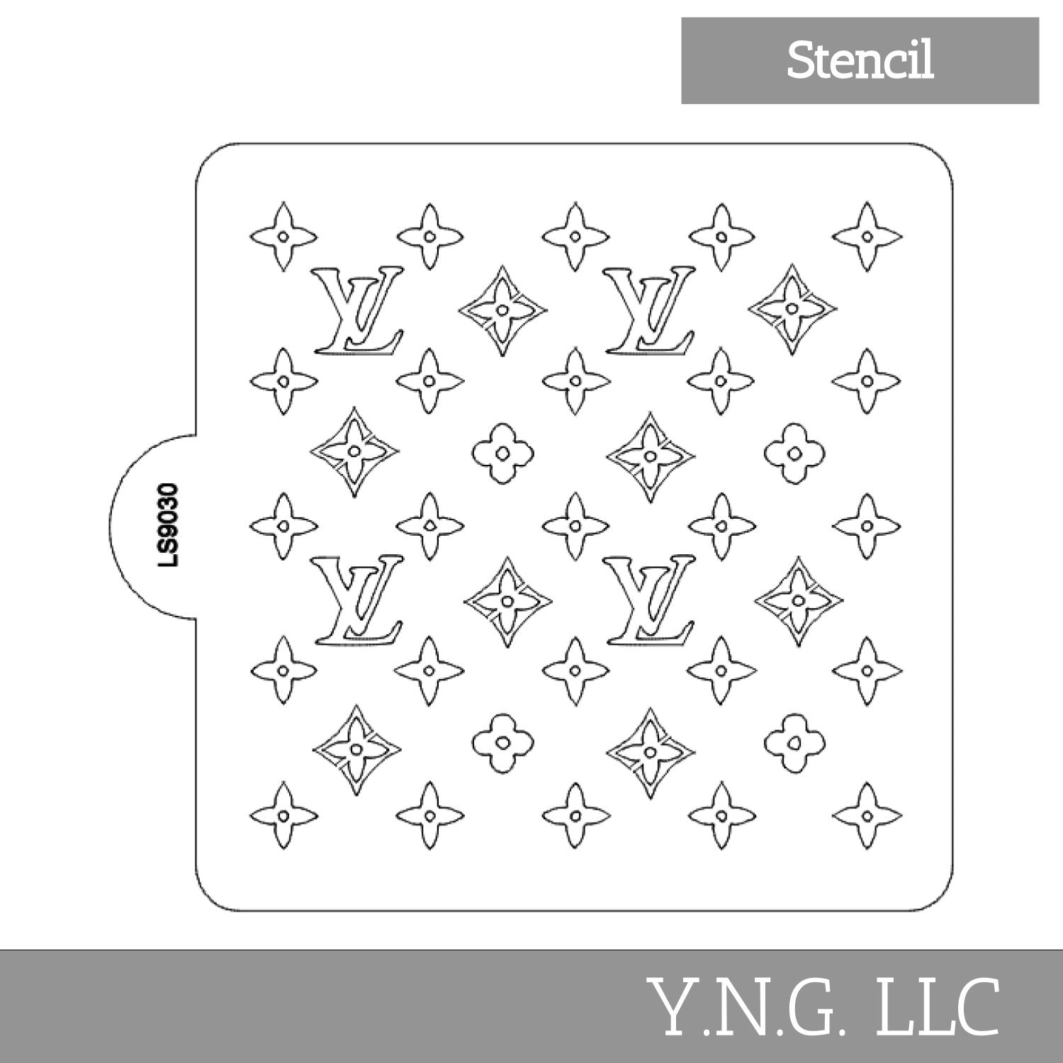 LV Louis Vuitton 1 Inch Reusable Airbrush Stencil Clear Transparent  Template Pattern Painting Craft Tool Spray Paint Art Fashion Print Designer  Purse Cake Decorating FREE SHIPPING  Flags Banners Posters 