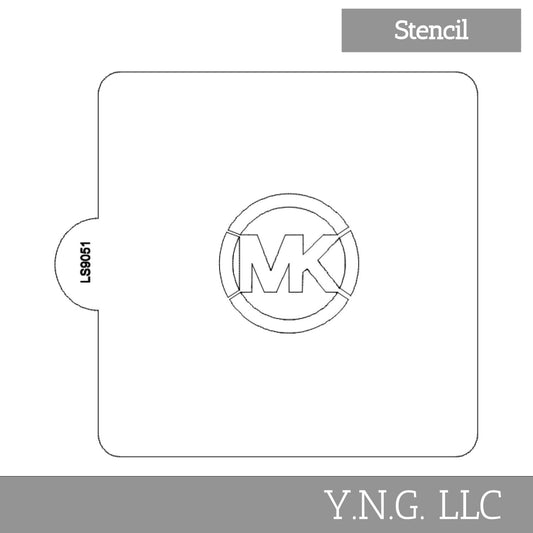 MK Symbol Design Stencil for Cookies or Cakes USA Made LS9051