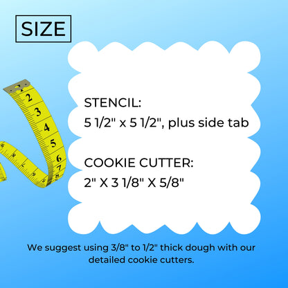 J Letter Alphabet Stencil And Cookie Cutter Set USA Made LSC107J