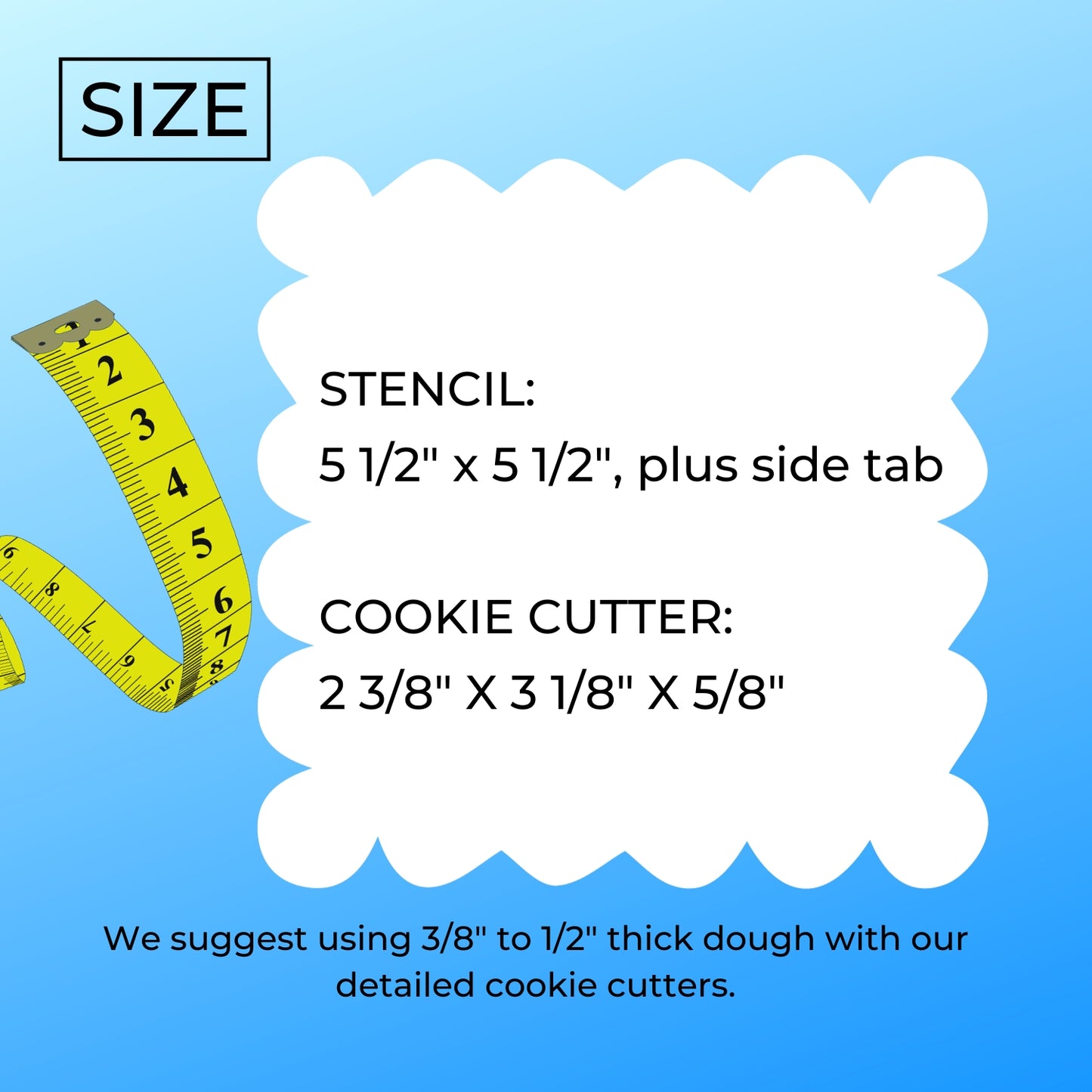 P Letter Alphabet Stencil And Cookie Cutter Set USA Made LSC107P