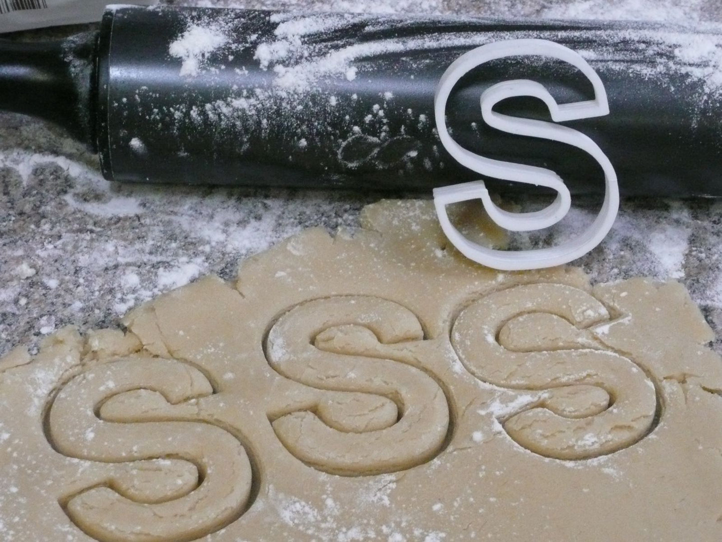 S Letter Alphabet Stencil And Cookie Cutter Set USA Made LSC107S