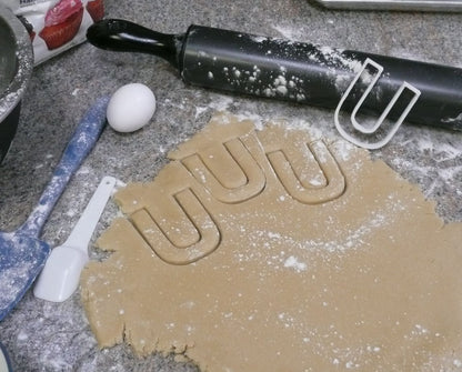 U Letter Alphabet Stencil And Cookie Cutter Set USA Made LSC107U