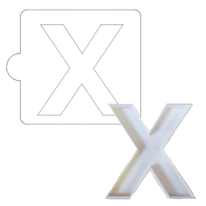 X Letter Alphabet Stencil And Cookie Cutter Set USA Made LSC107X