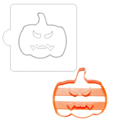 Jack O Lantern Halloween Stencil And Cookie Cutter Set USA Made LSC111