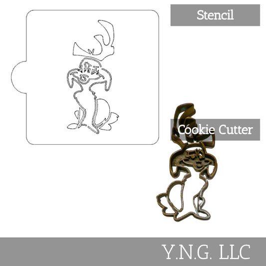 Max the Dog Grinch Stencil And Cookie Cutter Set USA Made LSC2218