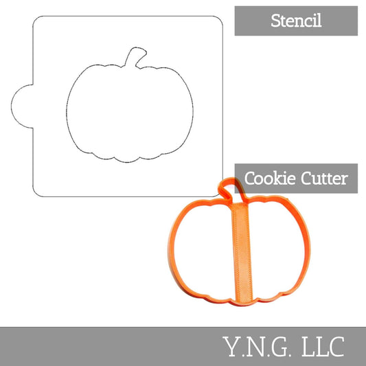 Pumpkin Fall Outline Stencil And Cookie Cutter Set USA Made LSC2939