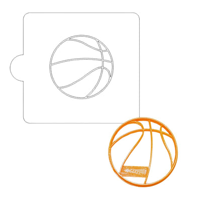 Basketball Ball Sports Stencil And Cookie Cutter Set USA Made LSC812
