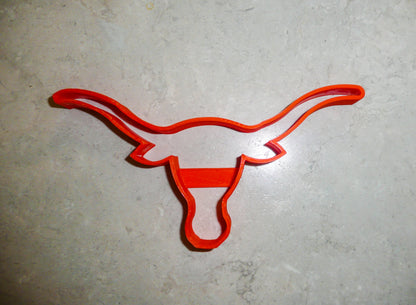 6x Texas Longhorns Fondant Cutter Cupcake Topper 1.75 IN USA FD990