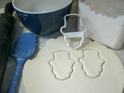 Skull With Top Hat Male Halloween Tattoo Cookie Cutter Made In USA PR853