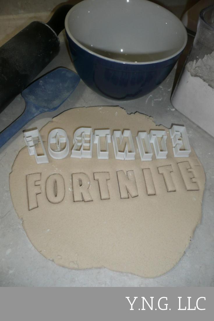 Fortnite Letters 8 piece Video Game Cookie Cutter Made In USA PR2847