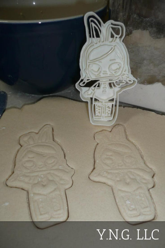 Hops Detailed Bunny Ears Surprise Doll Series Cookie Cutter Made In USA PR2386