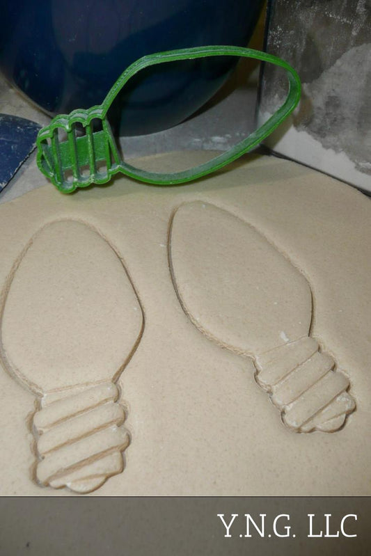 Christmas Bulb String Lights Tree Holiday Decor Cookie Cutter Made In USA PR2085