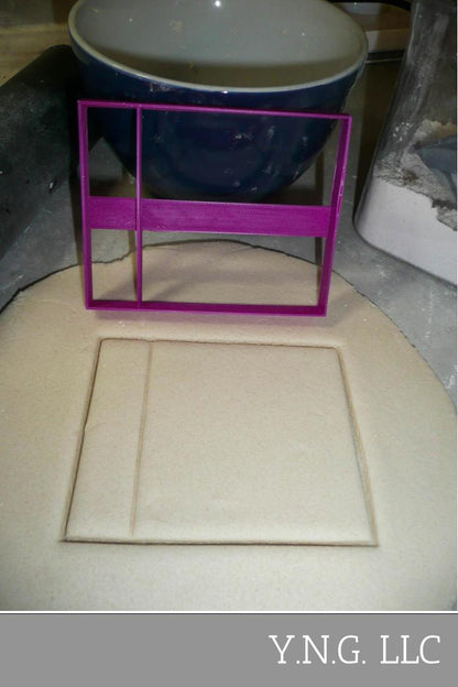 Rectangle Side Vertical Or Horizontal Divide Cookie Cutter Made In USA PR3042