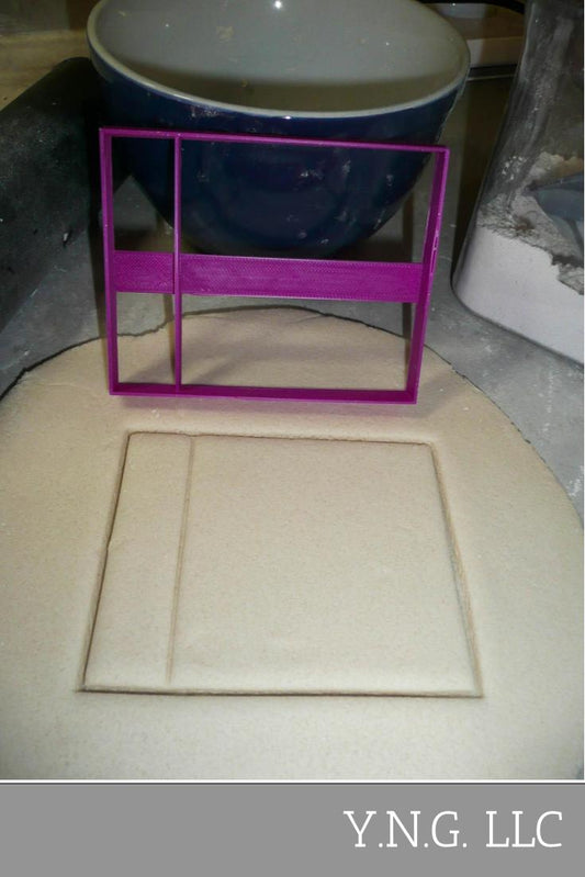 Rectangle Side Vertical Or Horizontal Divide Cookie Cutter Made In USA PR3042