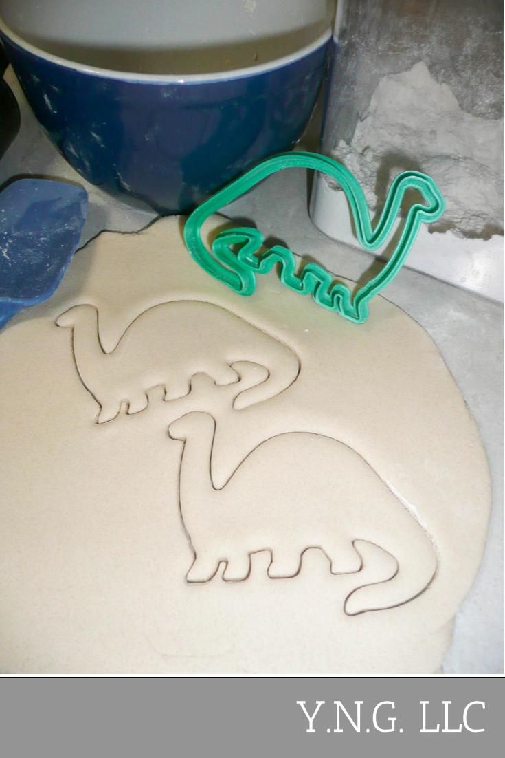 Brontosaurus Dinosaur Outline Dino Lizard Cookie Cutter Made In USA PR2129