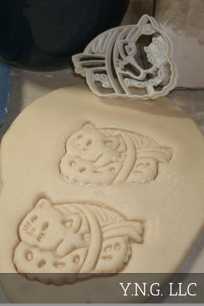 Sushi Cat Rice Egg Cute Funny Japanese Kitty Cookie Cutter Made In USA PR2355