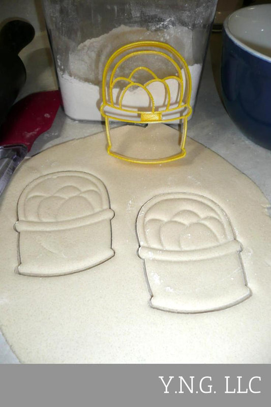 Easter Egg Basket Farm Eggs Bunny Treat Cookie Cutter Made In USA PR2444