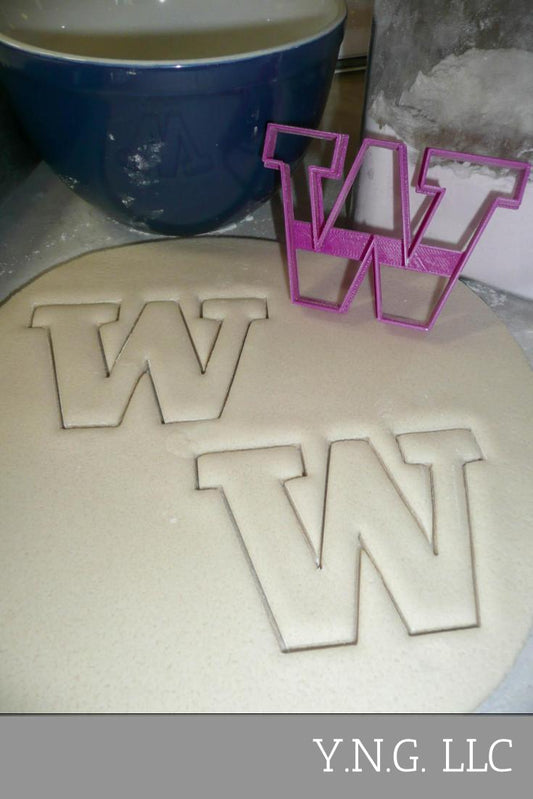 University of Washington Huskies W Letter Cookie Cutter Made In USA PR3015