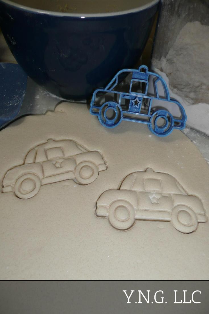 Police Car Ground Emergency Vehicle Cookie Cutter Made In USA PR2607