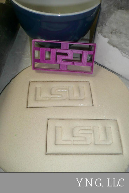 Louisiana State University LSU Letters Sports Cookie Cutter Made In USA PR3040