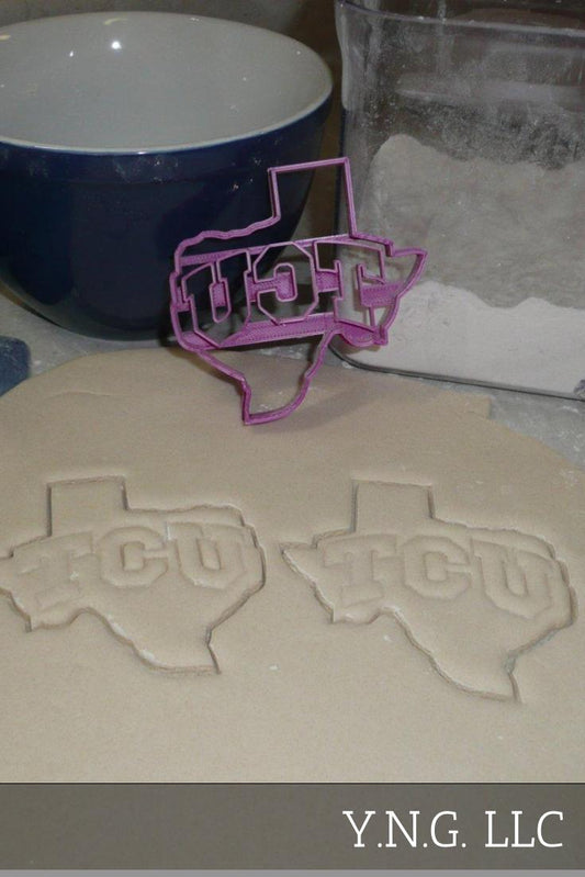 Texas Christian University TCU Letters In State Cookie Cutter Made In USA PR2545