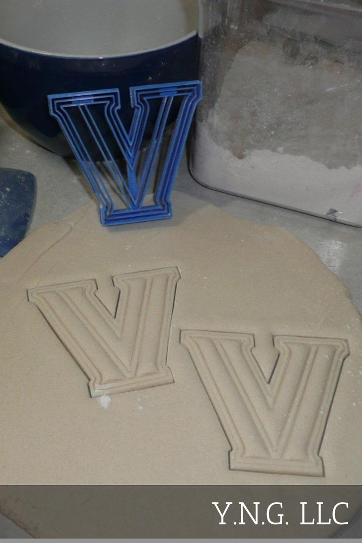 Villanova University Wildcats V Logo Sports Cookie Cutter Made In USA PR2448