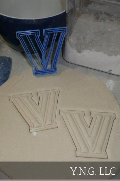 Villanova University Wildcats V Logo Sports Cookie Cutter Made In USA PR2448