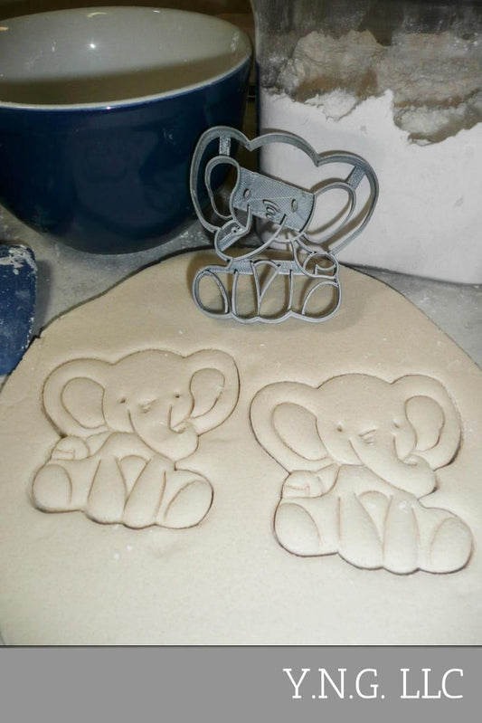 Baby Elephant Detailed Calf Zoo Animal Cookie Cutter Made In USA PR2558