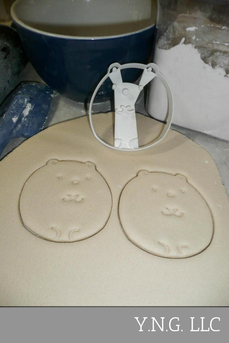 Polar Bear Round Ball Puffy Cute Animal Cookie Cutter Made In USA PR2469