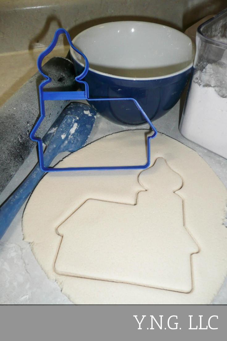 House Outline Onion Dome Steeple Roof 6 Inch Cookie Cutter Made In USA PR3082