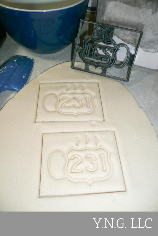 Route 231 Sign Coffee Mug Tea Cup With Steam Cookie Cutter Made In USA PR3030