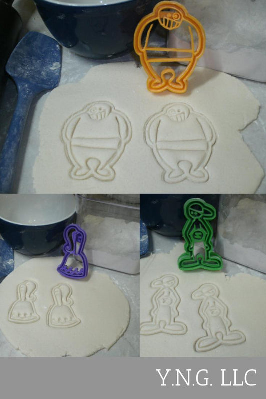 Homestar Runner Web Cartoon Set Of 3 Cookie Cutters Made In USA PR649
