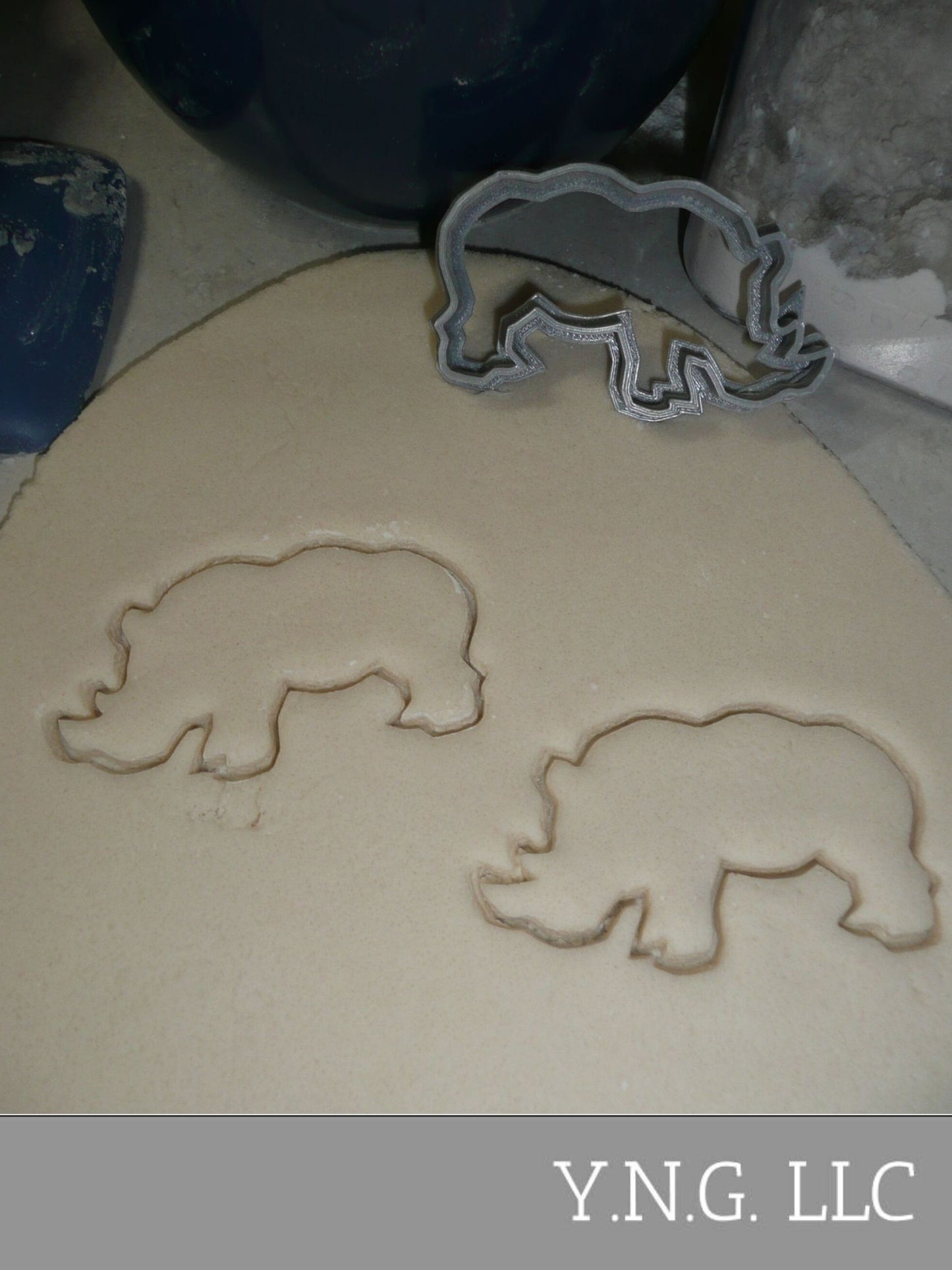 Rhino Rhinoceros Zoo Safari Animal Cookie Cutter Made In USA PR2287
